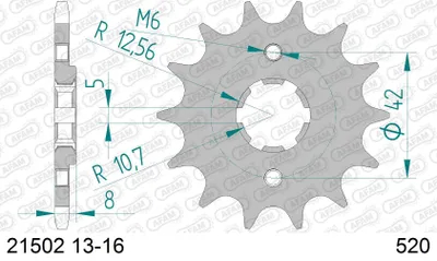 Produktbild von AFAM Kettenritzel 21502-15 Vorne für YAMAHA MOTORCYCLES XT Stahl