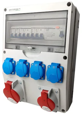 Produktbild von Gebäudeverteiler 32A 16A geschützt durch eine erbetka 4x230V IP44 DOKTORVOLT DV-S/FI DV-9918-F