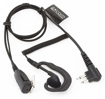 Produktbild von Flexi-Ohrhänger mit Mikro und PTT-Taste für Motorola GP300, CP040, DP1400, R2 Doppelklinkenstecker