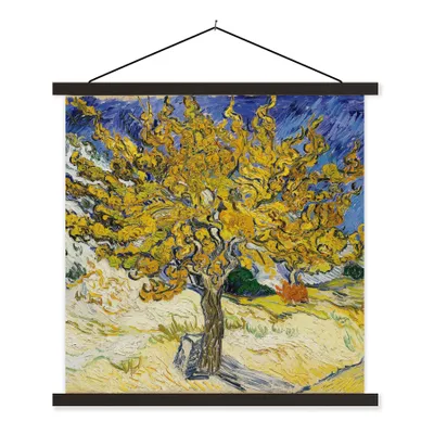 Produktbild von MuchoWow® Textilposter Maulbeerbaum - Vincent van Gogh 40x40 cm mit schwarzem Rahmen - Fotos