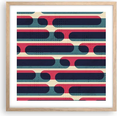 Produktbild von Gerahmtes Poster - Rahmen in heller Eiche - Abstraktion Muster Modern - 50x50 cm - Wand Bild - Wanddeko - Wandbilder - Wandposter - Bilderrahmen - Bilder - Kunstdruck - Wandbild - P2NAC50x50-4200