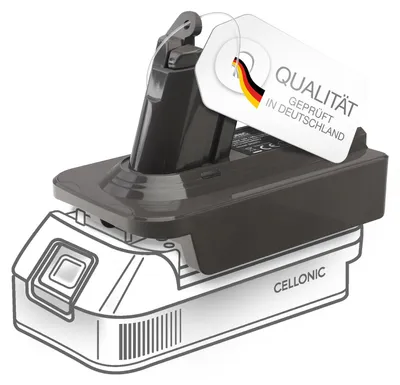 Produktbild von Akku-Adapter Kompatibel für DeWalt / Milwaukee 18V-20V MT18V6 Konverter Kompatibel mit Dyson V6 Staubsauger
