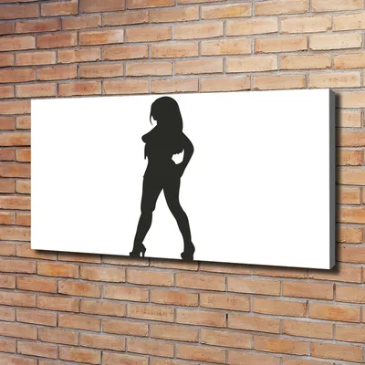 Produktbild von Tulup® Leinwandbild - 120x60 cm - Wandkunst - Drucke auf Leinwand - Leinwanddruck - Sinnlichkeit  - Schwarzweiß - Frau Silhouette