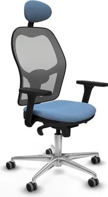Image de Chaise de bureau avec appui-tête Piqueras y Crespo 3D086G1 Bleu ciel