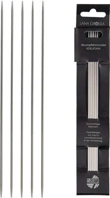 Produktbild von Lana Grossa Strumpfstricknadel Edelstahl 20-2.5mm
