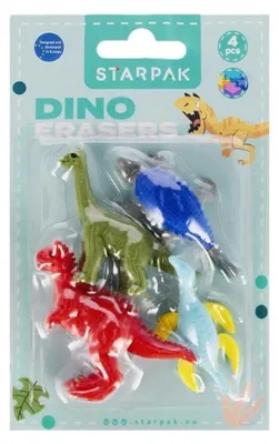 Obrázek produktu pro Gumičky 4 kusy blistr dinosauři Starpak