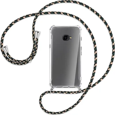 Produktbild von Handykette Backcover-Schutzhülle mit Band (Metall silberfarben) für Samsung Galaxy Xcover 4 / 4s - camouflage