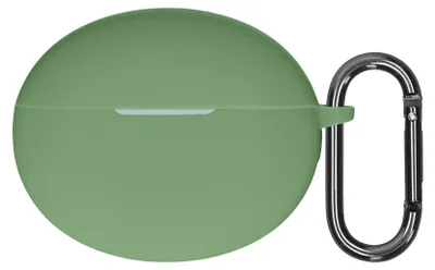 Produktbild von kwmobile Schutzhülle für OnePlus Buds 4 Hülle - TPU Silikon Case für Kopfhörer Ladecase - stoßfestes Cover mit Karabiner - Matcha Grün