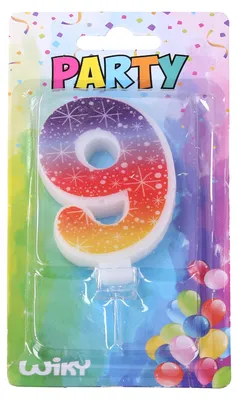 Immagine prodotto di Candela da festa numero 9 stelle