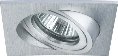 Immagine prodotto di Set di faretti da incasso Premium in alluminio forato, quadrati, orientabili, 3x40W, 230V, GU10, 51 mm, alluminio spazzolato