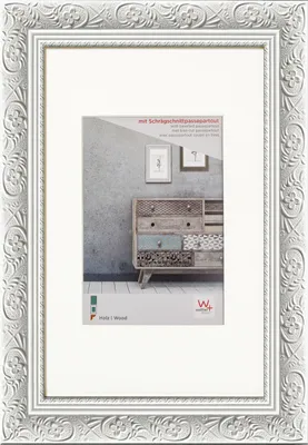 Zdjęcie produktu dla Rama drewniana BAROCK 30x40 cm biała