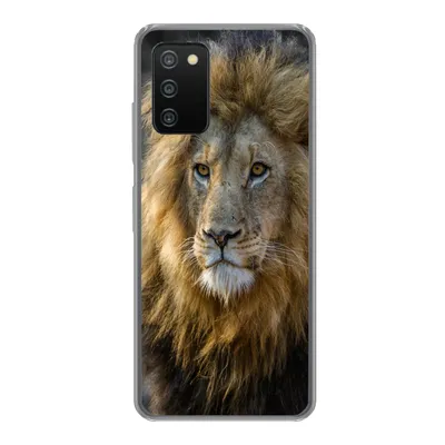 Produktbild von MuchoWow® Handyhülle Schutzhülle Hülle für Samsung Galaxy A03s Löwe - Porträt - Wild Silikon Softcase Handy Hülle - Schutz