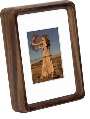 Image de Cadre photo 9x13 cm - Petit cadre photo en bois avec passe-partout - Pour photo 5x7 cm - Format portrait