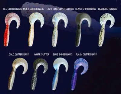 Produktbild von Nomura Soft Lures Vibra Tail Grub 2,8" Red Glitter Back
