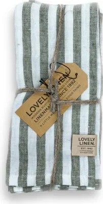 Produktbild von Lovely Linen Linen Lovely Serviette Leinen edge jeep green (1 Stück)