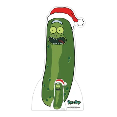 Produktbild von Rick and Morty Pappaufsteller (Stand Up) - Christmas Pickle Rick (94 cm)