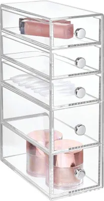 Produktbild von Klare Kosmetik Organizer 5 Fach Schmuck Halter Badzimmer Büro 32x7x24cm