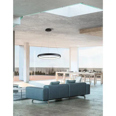 Produktbild von Nova Luce ALBI LED Pendelleuchte Weiß 32W Warmweiss 120x41cm dimmbar 8105618