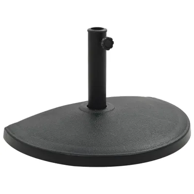 Produktbild von Sonnenschirmfuß Halbrund 15 kg Schwarz Polyharz