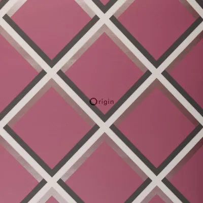 Immagine prodotto di Origin Wallcoverings carta da parati geometrico viola melanzana 52 cm x 10.05 m