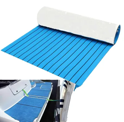 Image de Tapis de sol en mousse EVA, antidérapant, installation facile, couleur bleue