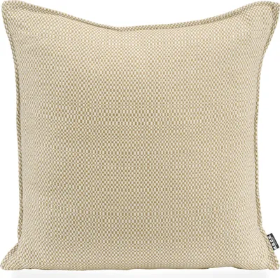 Produktbild von H.O.C.K. Brian Outdoor Kissen 45x45cm taupe beige weiß mit Biese kleingemustert