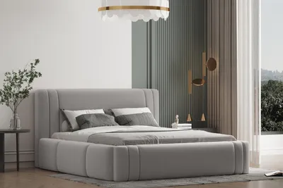 Produktbild von Polsterbett ROLI 120x200 mit Matratze, Bettkasten und Lattenrost. Farbe: Grau.
