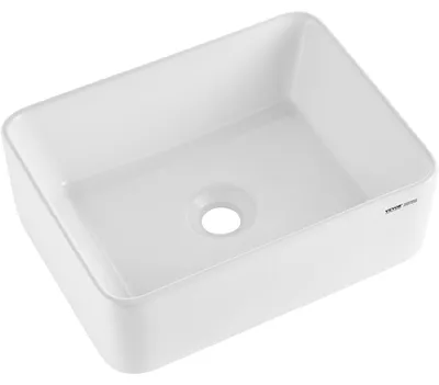 Zdjęcie produktu dla Umywalka Nablatowa Prostokątna Vevor Ceramiczna 406X305X133 Mm Mocna