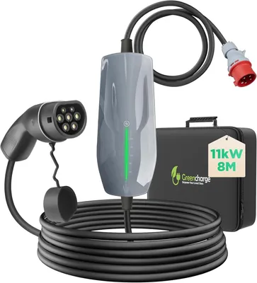 Obrázek produktu pro Nabíjecí kabel typu 2, 11 kW, pro elektromobily, s konektorem CEE, [6-16A], délka 10 metrů