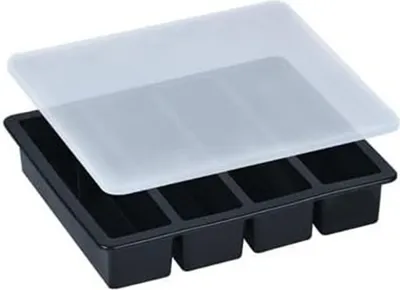 Produktbild von Silikon-Eiswürfelform, 4 Mulden, lebensmittelecht, leicht zu lösen, BPA-frei, für den Sommerkühlschrank, lange Eisstreifen, Buttermacher, Pressform, Küchenbedarf