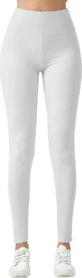 Produktbild von Sportswear Damen Leggings Sporthose Lang Hoher Bund Hose Fitness Stretch 2XL/3XL Cremeweiß