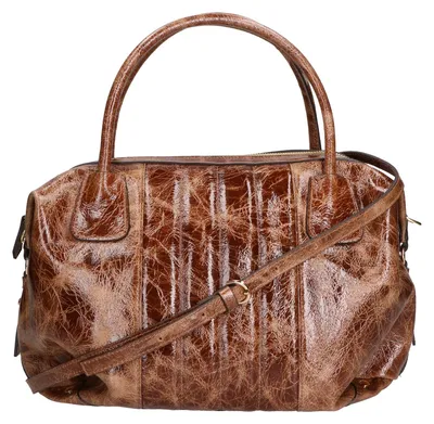 Image de Sac Bauletto Femme Cuir Verni Bandoulière Amovible  Italy Black B UNICA 34x23x13 cm