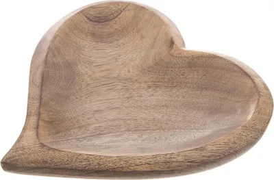 Image de ORION Coupe en forme de cœur 20 × 20 cm, bois MANGO