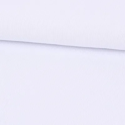 Produktbild von Bündchenstoff Strickschlauch Meterware grob weiß 27cm