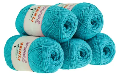5 x 100g Strickgarn Jana petrol