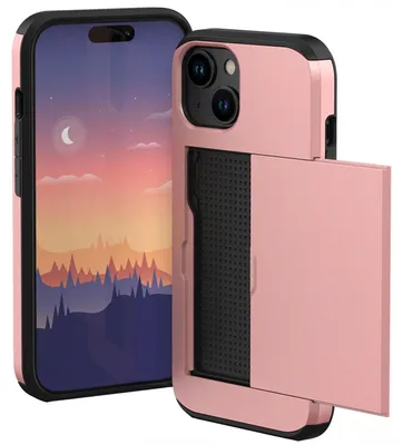Obrázok produktu pre imoshion Zadný kryt s držiakom na karty pre Apple iPhone 15 - Ružovo-zlatý