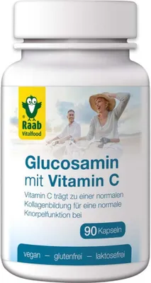 Obrázok produktu pre Raab Vitalfood Glukosamín s vitamínom C | 90 kapsúl | vegan