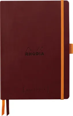 Produktbild von Rhodia Goalbook A5 120 Bl elfenbein 90g, Dot/punktkariert Weinrot 117800C