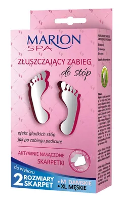 Zdjęcie produktu dla Marion SPA Złuszczający zabieg do stóp aktywnie nasączone skarpetki, 2 x 20 ml