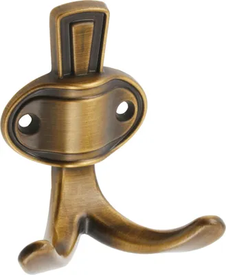 Produktbild von GTV - Kleiderhaken Coruna klein - Oberfläche: Bronze - Höhe: 76 mm Breite: 68 mm - Garderobenhaken für Tür, Bad, Küche, Flur, Büro, DIY Metallhaken, Mantelhaken, Huthaken, Wand Haken