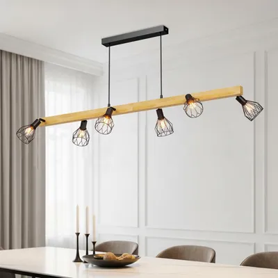 Image de Suspension avec 6 lumières pour salle à manger et cuisine