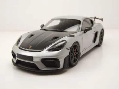 Produktbild von Minichamps 110062122 Porsche Cayman GT4 RS Weissach Package 2024 silber 1:18