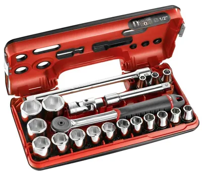 Image de FACOM Coffret cliquet étanche et douilles 1/2" 6 pans métriques - 21 pièces