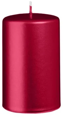 Produktbild von Stumpenkerzen Metallic Matt Weihnachtsrot Rot 100 x Ø 60 mm, 12 Stück