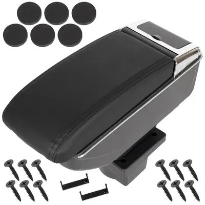 Productafbeelding van Middenconsole met armsteun, leder, zwart, compleet voor Skoda Octavia II 1Z, bouwjaar 2004-2013