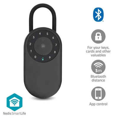 Obrázek produktu pro Bezdrátový trezor na klíče s Bluetooth, venkovní, IP65, černý, chytrý přístup