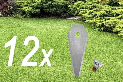 Image de 12 lames pour tondeuse robot | Lames pour Bosch Indego