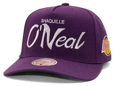 Produktbild von Kappe Mitchell & Ness - Player Script Hwc - NBA - Los Angeles Lakers - Shaquille O'Neal - Purple_Whi
