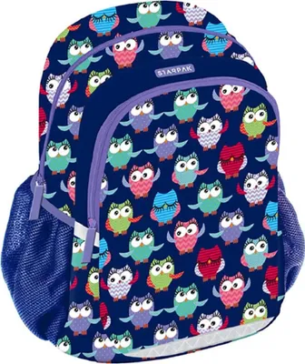 Produktbild von Rucksack Eule Motiv Schulrucksack ca 40 cm Tasche Schultasche Eulen Allover