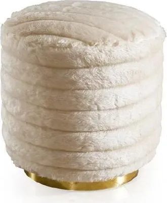Produktbild von Moderner Beiger Fußhocker Pouf Beistellhocker Ottomane Sitzmöbel Stil